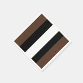 茶色、白黒ストライプ色 スタンダードカクテルナプキン (角)