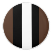 茶色、白黒ストライプ色 セラミックノブ (正面)