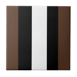 茶色、白黒ストライプ色 タイル