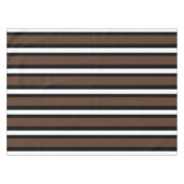 茶色、白黒ストライプ色 テーブルクロス (正面(横))