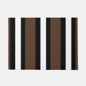 茶色、白黒ストライプ色 ドアマット (正面)