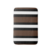 茶色、白黒ストライプ色 バスマット (正面縦)