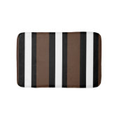茶色、白黒ストライプ色 バスマット (正面)