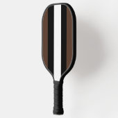 茶色、白黒ストライプ色 ピックルボールラケット (左)