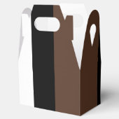 茶色、白黒ストライプ色 フェイバーボックス (オープン)