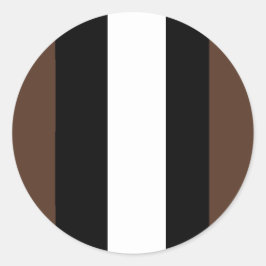 茶色、白黒ストライプ色 ラウンドシール