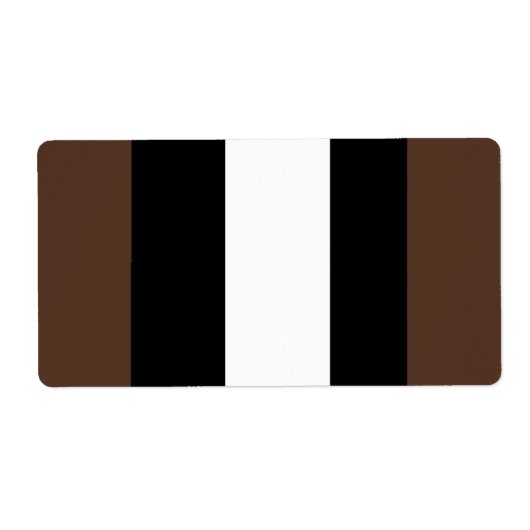 茶色、白黒ストライプ色 ラベル (正面)