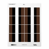 茶色、白黒ストライプ色 ラベル (フルシート)