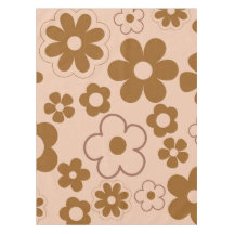 茶色 秋 レトロ Y2K ヒピー フラワーパターン