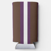 茶色、紫、白ストライプ色 スリム缶クーラー (裏面)