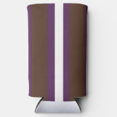 茶色、紫、白ストライプ色 スリム缶クーラー (正面)