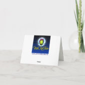 茶色 緑色 象牙色 ハートの花の感謝カード サンキューカード (裏面)