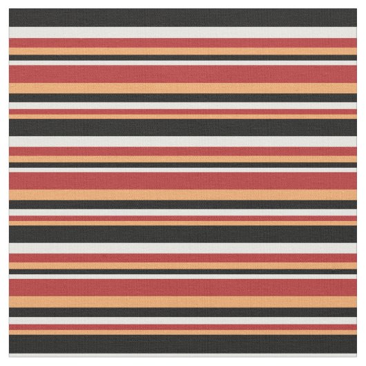 茶色、赤、白、および黒の色のパターン ファブリック (クローズアップ)