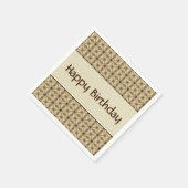 茶色(金ゴールド) パターン（の模様が）ある スタンダードカクテルナプキン (角)