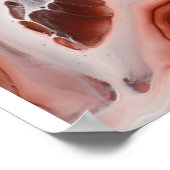 茶色 青い液体 アート 石ジオード瑪瑙 絵画 ポスター (角)