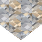 茶色/青のトレンディーパターン テーブルクロス (アングル)