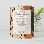 茶色 黒色 クリーム色の牛革 招待状 (スタンド正面)