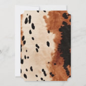 茶色 黒色 クリーム色の牛革 招待状 (裏面)