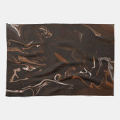 茶色、黒、灰色の渦巻き キッチンタオル (横)
