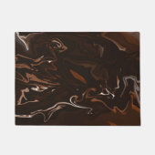 茶色、黒、灰色の渦巻き ドアマット (正面)