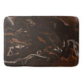 茶色、黒、灰色の渦巻き バスマット (正面)