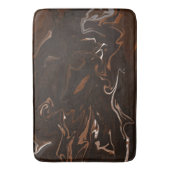 茶色、黒、灰色の渦巻き バスマット (正面縦)