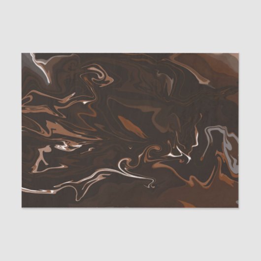 茶色、黒、灰色の渦巻き 薄葉紙 (正面)