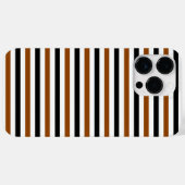 茶色 黒 白 の ストライプ デザイン Case-Mate iPhoneケース (裏面 (横))