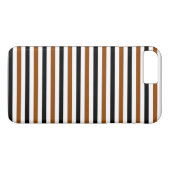 茶色 黒 白 の ストライプ デザイン Case-Mate iPhoneケース (裏面(横))