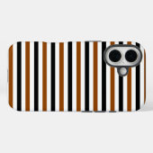 茶色 黒 白 の ストライプ デザイン Case-Mate iPhoneケース (裏面 (横))