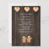 茶色lgbtq素朴なバーンウッド結婚式招待状 招待状 (正面)