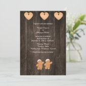 茶色lgbtq素朴なバーンウッド結婚式招待状 招待状 (スタンド正面)