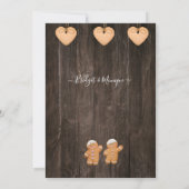 茶色lgbtq素朴なバーンウッド結婚式招待状 招待状 (裏面)