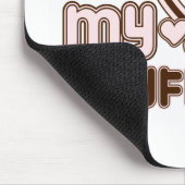 茶色loveのbf マウスパッド (コーナー)