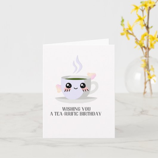 茶苦茶の誕生日 カード (黄色い花)