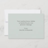 茶葉のグリーン フラット サンクス カード (裏面)