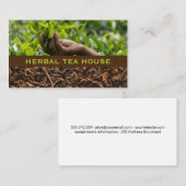 茶葉の摘み取りと乾燥茶業用カード 名刺 (正面/裏面)