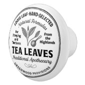 茶葉ラベル ヴィンテージ タイポグラフィー セラミック ノブ (右)