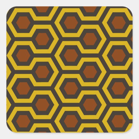 茶輝く色 スクエアシール (正面)