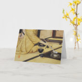 茶道が閉まる カード (黄色い花)