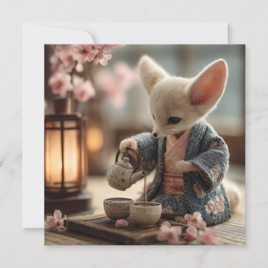 茶道をキツネする着物の暖簾|過去記事 シーズンカード (正面)