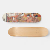 茶道磯田古流斎日本木版画 スケートボード (横)