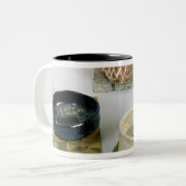 茶道、c.1800に使用する3つのchawans ツートーンマグカップ (正面左)