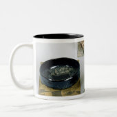 茶道、c.1800に使用する3つのchawans ツートーンマグカップ (左)