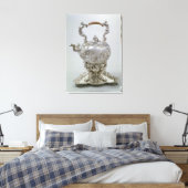 茶釜とスタンドC.Kandler, London, 1730 キャンバスプリント (インサイチュ (寝室))