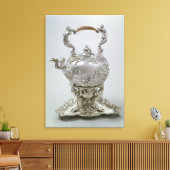 茶釜とスタンドC.Kandler, London, 1730 キャンバスプリント (インサイチュ (リビング))