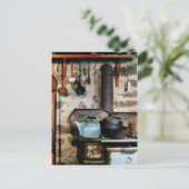 茶釜付きストーブ ポストカード (スタンド正面)