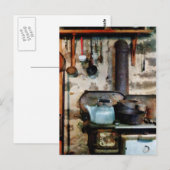 茶釜付きストーブ ポストカード (正面/裏面)