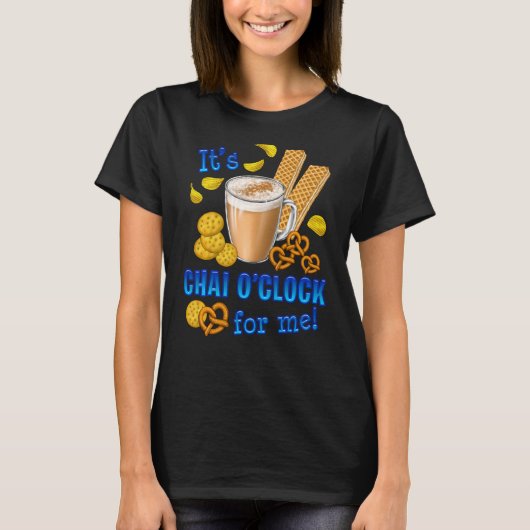 茶飯時のコおもしろいーヒー飲み Tシャツ (正面)