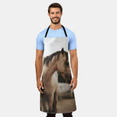 茶馬 エプロン (着用した状態)
